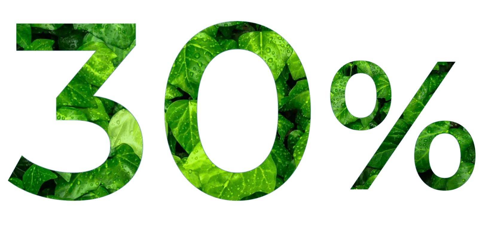 porcentaje de ahorro con C2B Numero 30 y signo de porcentaje