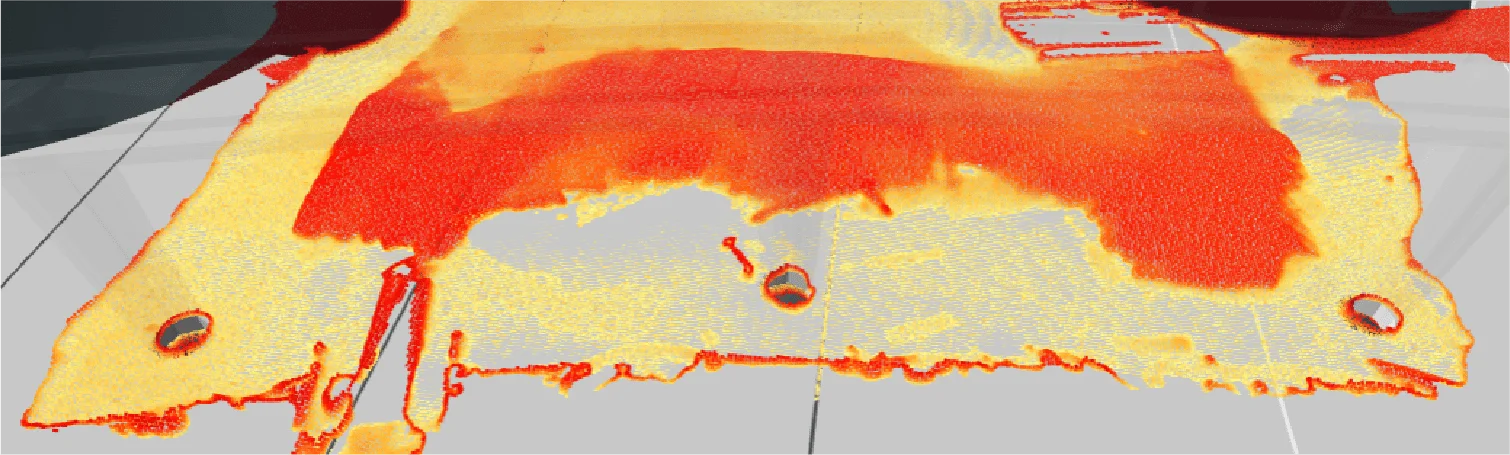 Uneven structural element heat map 3d viewer C2B Uneven structural element heat map